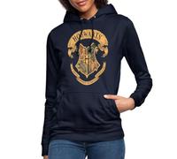 Spreadshirt Harry Potter Pullover Damen Mit Hogwarts Wappen - Kuschliger Hoodie - Offizieller Fanartikel, XL, Navy