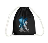 Spreadshirt Harry Potter Ravenclaw Silver Monochrom Turnbeutel, One size, Schwarz