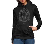 Spreadshirt Harry Potter Slytherin Wappen Schlange Frauen Hoodie, XL, Schwarz