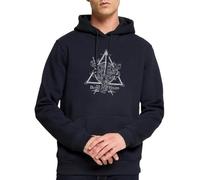 Spreadshirt Harry Potter The Deathly Hallows Herren Premium Hoodie, XXL, Navy