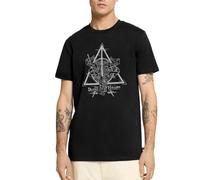 Spreadshirt Harry Potter The Deathly Hallows Männer Premium T-Shirt, L, Schwarz