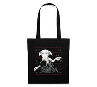 Spreadshirt Harry Potter X-Mas Dobby Weihnachtself Einkaufstasche, One size, Schwarz