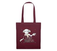 Spreadshirt Harry Potter X-Mas Dobby Weihnachtself Stoffbeutel, One size, Burgunderrot