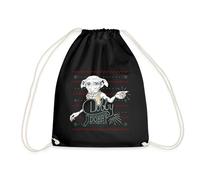 Spreadshirt Harry Potter X-Mas Dobby Weihnachtself Turnbeutel, One size, Schwarz