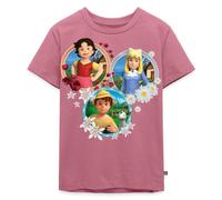 Spreadshirt Heidi Kacheln Zusammen Mit Peter Und Clara Freunde Kinder Premium T-Shirt, 98/104 (2 Jahre), Mauve