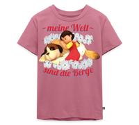 Spreadshirt Heidi Meine Welt Sind Die Berge Spruch Kinder Premium T-Shirt, 98/104 (2 Jahre), Mauve