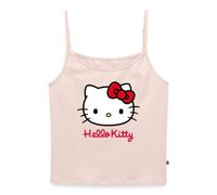 Spreadshirt Hello Kitty Klassisch Mit Schriftzug Frauen Premium Organic Top mit Spaghettiträgern, XL, Puderrosa