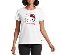 Spreadshirt Hello Kitty Klassisch Mit Schriftzug Frauen Premium T-Shirt, XS, Weiß