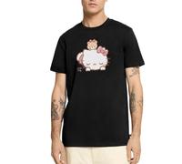Spreadshirt Hello Kitty Mit Teddy Auf Dem Rücken Männer Premium T-Shirt, L, Schwarz