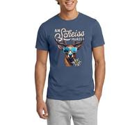 Spreadshirt Hirsch Motiv An Scheiss Muass I Männer T-Shirt, 4XL, Dunkles Denimblau