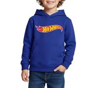 Spreadshirt Hot Wheels Klassisches Logo Kinder Premium Hoodie, 110/116 (4 Jahre), Royalblau