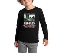 Spreadshirt Hot Wheels Weihnachten Ugly Christmas Holidays Kinder Premium Langarmshirt, 134/140 (8 Jahre), Schwarz