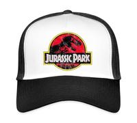 Spreadshirt Jurassic Park Klassisches Logo In Rot Mit T-Rex Trucker Cap