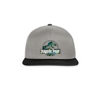 Spreadshirt Jurassic Park Logo Mit T-Rex Blätter Design Snapback Cap, One Size, Graphit/Schwarz