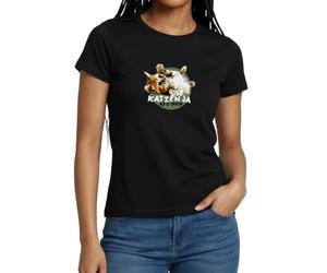 Spreadshirt Katzen Ja, AFD Nein Anti-AFD Frauen T-Shirt, XXL, Schwarz