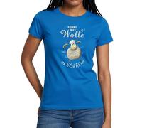 Spreadshirt Komme was Wolle, ich Schaf das Motivation Frauen T-Shirt, L, Royalblau