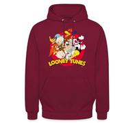 Spreadshirt Looney Tunes Bugs Bunny Logo Gruppenbild Unisex Hoodie