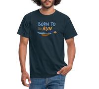 Spreadshirt Looney Tunes Road Runner Born to Run Männer T-Shirt, L, Navy