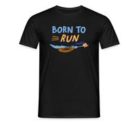 Spreadshirt Looney Tunes Road Runner Born to Run Männer T-Shirt, XL, Schwarz
