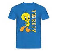 Spreadshirt Looney Tunes Tweety Camouflage Männer T-Shirt, L, Royalblau