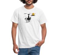 Spreadshirt Lucky Luke mit Jolly Jumper und Rantanplan Männer T-Shirt, XL, Weiß