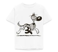 Spreadshirt Lucky Luke Rantanplan Design Kinder T-Shirt, 122/128 (7-8 Jahre), Weiß