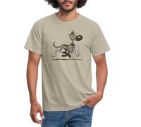 Spreadshirt Lucky Luke Rantanplan Design Männer T-Shirt, XL, Sandbeige