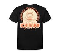 Spreadshirt Naruto Ichiraku Hidden Leaf Village Ramen Logo Kinder T-Shirt, 110/116 (5-6 Jahre), Schwarz
