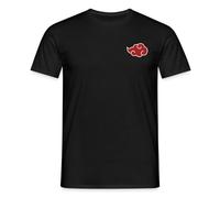 Spreadshirt Naruto Shippuden Akatsuki-Wolke Als Brustlogo Männer T-Shirt, L, Schwarz