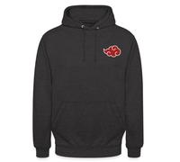 Spreadshirt Naruto Shippuden Akatsuki-Wolke Als Brustlogo Unisex Hoodie