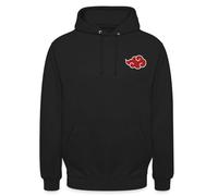 Spreadshirt Naruto Shippuden Akatsuki-Wolke Als Brustlogo Unisex Hoodie, 3XL, Schwarz