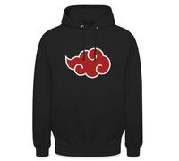 Spreadshirt Naruto Shippuden Akatsuki-Wolke Unisex Hoodie, XXL, Schwarz