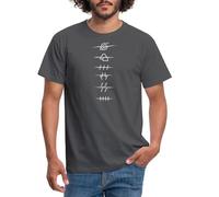 Spreadshirt Naruto Shippuden Anti-Symbole Der Akatsuki Männer T-Shirt, L, Anthrazit