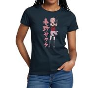 Spreadshirt Naruto Shippuden Cooles Design Mit Sakura Frauen T-Shirt, M, Navy