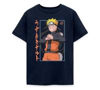 Spreadshirt Naruto Shippuden Design Mit Schriftzeichen Teenager T-Shirt, 134/146 (9-11 Jahre), Navy