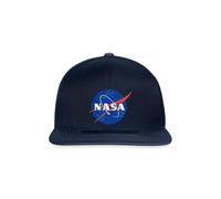 Spreadshirt NASA Classic Logo Snapback Cap, One Size, Navy/Navy