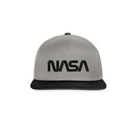 Spreadshirt NASA Logo Schwarz Stick Snapback Cap, One Size, Graphit/Schwarz