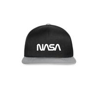 Spreadshirt NASA Logo Snapback Cap, One Size, Schwarz/Grau
