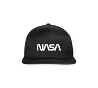 Spreadshirt NASA Logo Snapback Cap, One Size, Schwarz/Schwarz