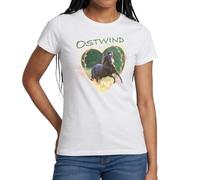 Spreadshirt Ostwind Der Große Orkan EIN Herz Für Pferde Frauen T-Shirt, L, Weiß