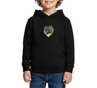 Spreadshirt Ostwind Der Große Orkan EIN Herz Für Pferde Kinder Premium Hoodie, 134/140 (8 Jahre), Schwarz
