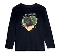 Spreadshirt Ostwind Der Große Orkan EIN Herz Für Pferde Kinder Premium Langarmshirt, 122/128 (6 Jahre), Navy
