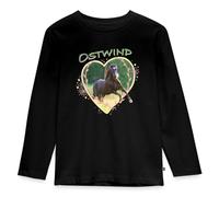 Spreadshirt Ostwind Der Große Orkan EIN Herz Für Pferde Kinder Premium Langarmshirt, 122/128 (6 Jahre), Schwarz