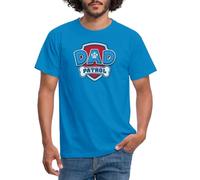 Spreadshirt Paw Patrol Dad Patrol Vatertag Papa Karneval Männer T-Shirt, L, Royalblau