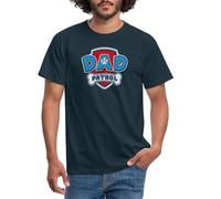 Spreadshirt Paw Patrol Dad Patrol Vatertag Papa Karneval Männer T-Shirt, M, Navy