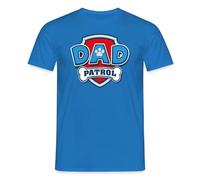 Spreadshirt Paw Patrol Dad Patrol Vatertag Papa Karneval Männer T-Shirt, XL, Royalblau