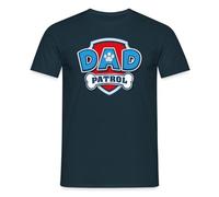 Spreadshirt Paw Patrol Dad Patrol Vatertag Papa Karneval Männer T-Shirt, XXL, Navy