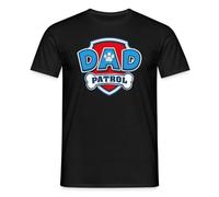 Spreadshirt Paw Patrol Dad Patrol Vatertag Papa Karneval Männer T-Shirt, XXL, Schwarz