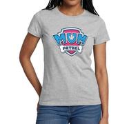 Spreadshirt Paw Patrol Mum Patrol Muttertag Mama Karneval Frauen T-Shirt, S, Grau meliert