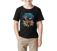 Spreadshirt Paw Patrol Pawsome Here to Help Spruch Blau Kinder Basic T-Shirt, 122/128 (7-8 Jahre), Schwarz